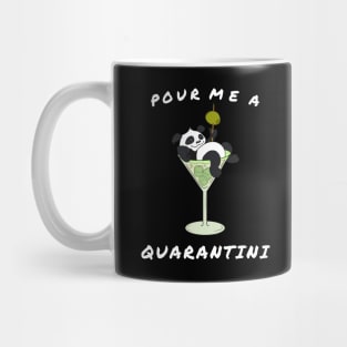 Pour Me a Quarantini Drink with Drunk Panda Mug